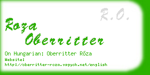roza oberritter business card
